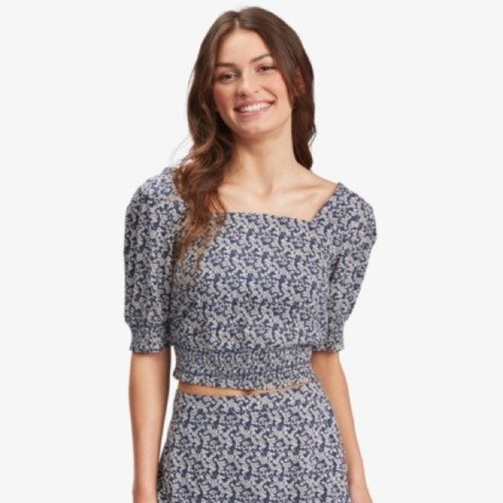 Roxy Million Waves Again Top Mood Indigo Sweet Aloha Large NEW NWT REG $45